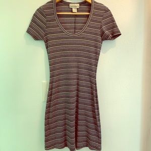 90s vintage blue striped dress